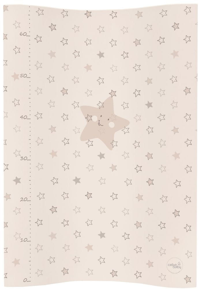 Ceba Baby Podložka prebaľovacia 2-hranná mäkká COSY (50x70) Hviezdy béžová